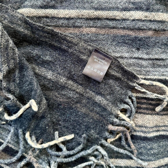 FRAAS Striped Cashmere Wool Winter Scarf - Picture 3 of 3